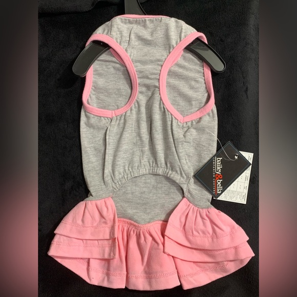 Bailey & Bella Couture Pet Dress Grey with Pink Mommy’s lil Princess Small - Picture 2 of 7